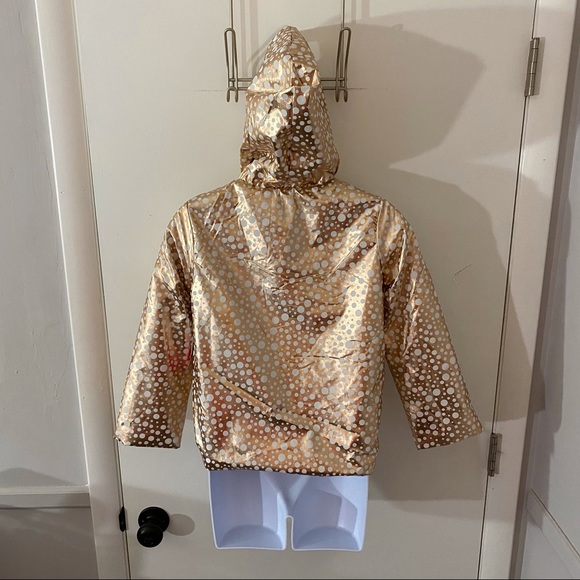 New Polka Dot Stars Rose Gold Girls Coat Jacket 6X - Picture 6 of 10